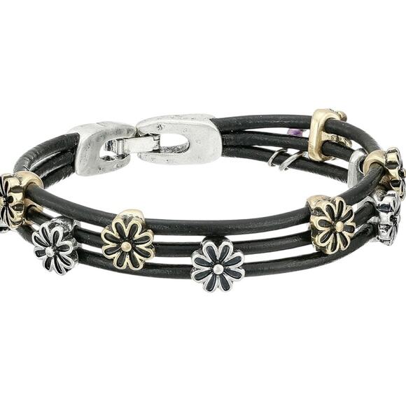 Lucky Brand Bracelet two tone Floral Flower Casual Boho Jewelry Bohemian NWT - Picture 13 of 14